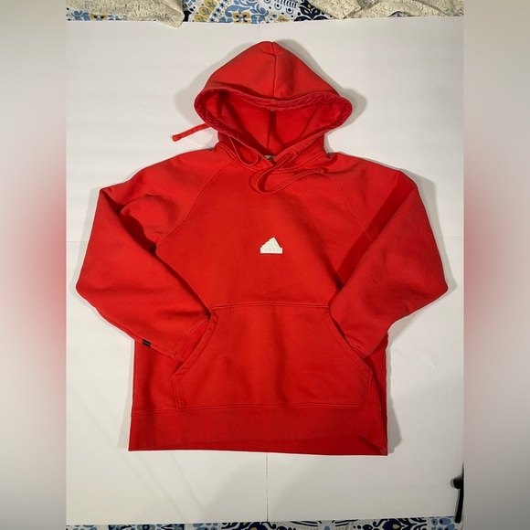 ADIDAS WOMEN'S ORGANIC FLEECE OVERSIZED HOODED SWEATSHIRT - Picture 1 of 7